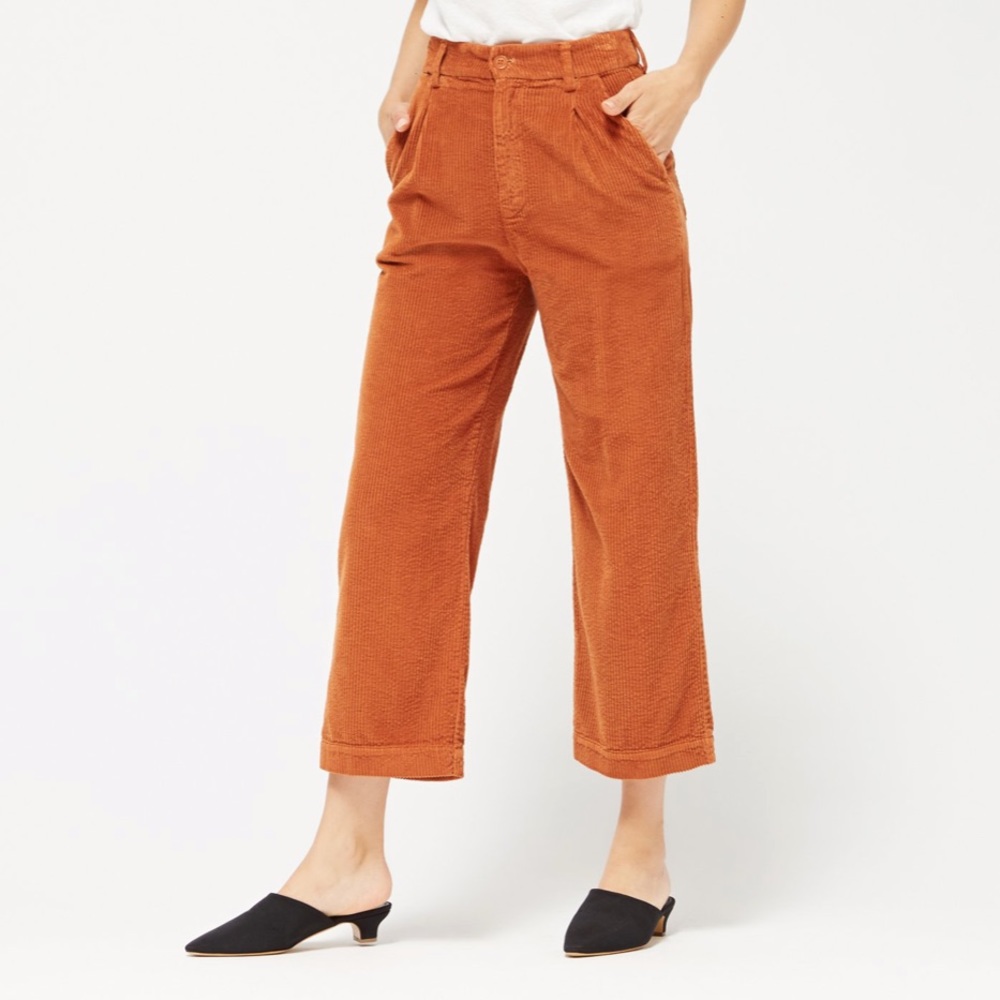 Lacausa Frankie Corduroy Trouser - Fox Rust Orange